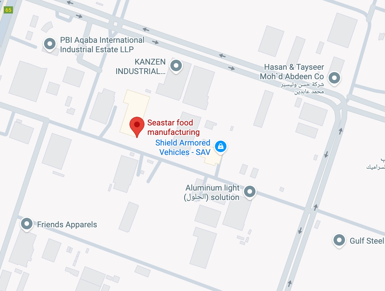 SeaStar - map to Aqaba facility